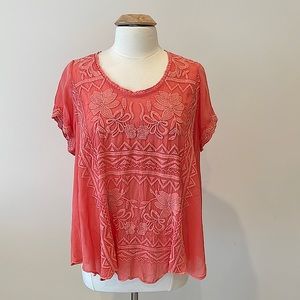 Johnny Was Blouse. Size medium but generous fit. Super cute on!